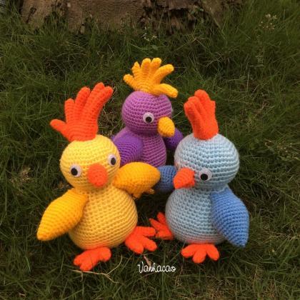 Cockatiel Bird - Finished Handmade Crocheted..