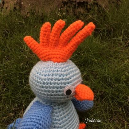 Cockatiel Bird - Finished Handmade Crocheted..