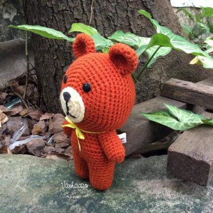 bear amigurumi handmade brown teddy crochet toy shower gift birthday decor baby