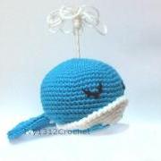 Blue Whale 6.3 - Handmade Amigurumi crochet doll toy Home decoration birthday Baby shower gift