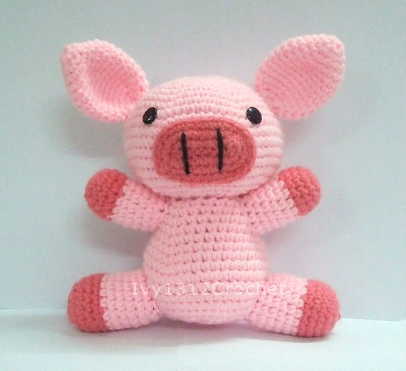 Piggy - Handmade Amigurumi Crochet Doll Home Decor Birthday Gift Baby Shower Toy